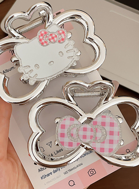 可爱HelloKitty银色蝴蝶结