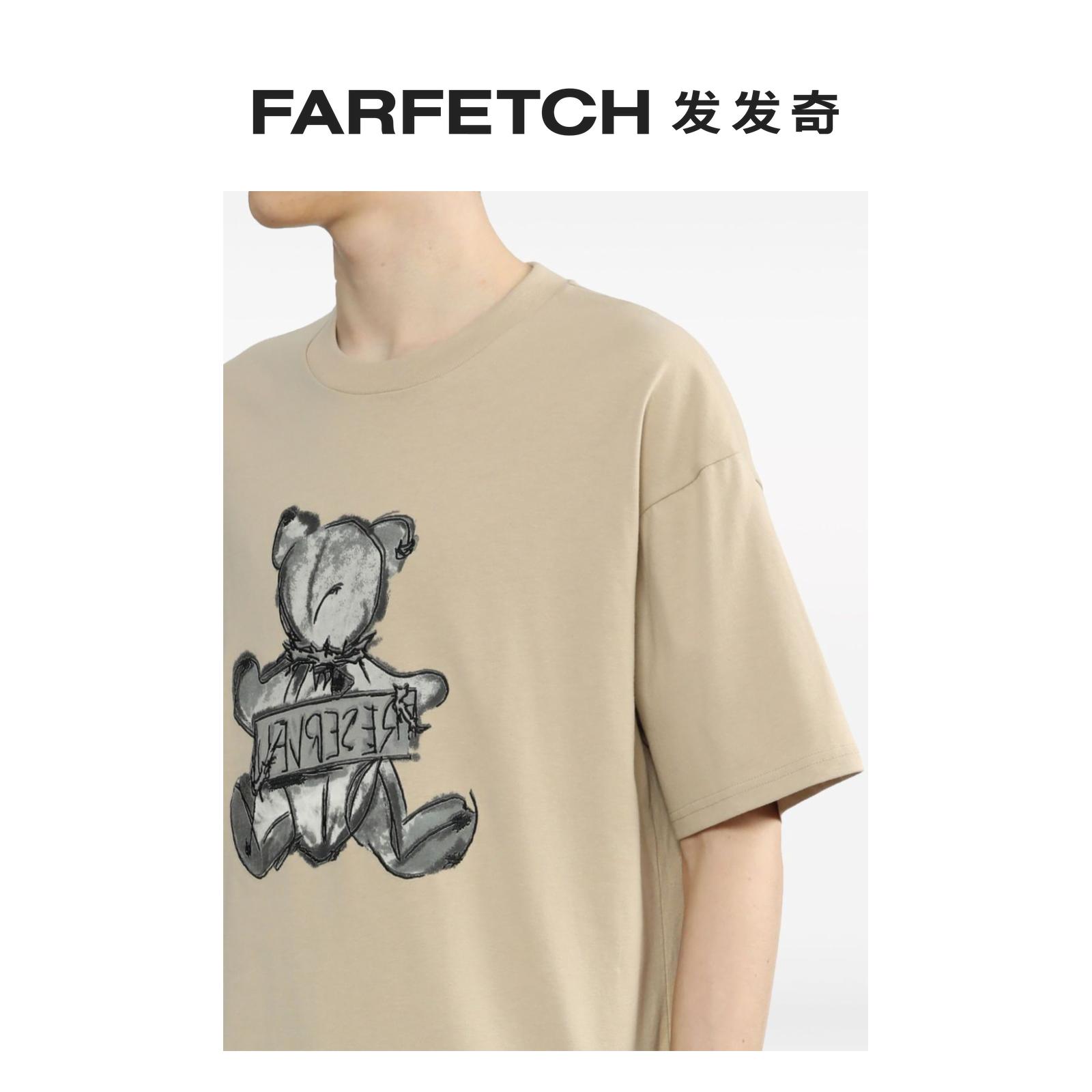 Izzue男士泰迪熊印花棉T恤FARFETCH发发奇 - 图3