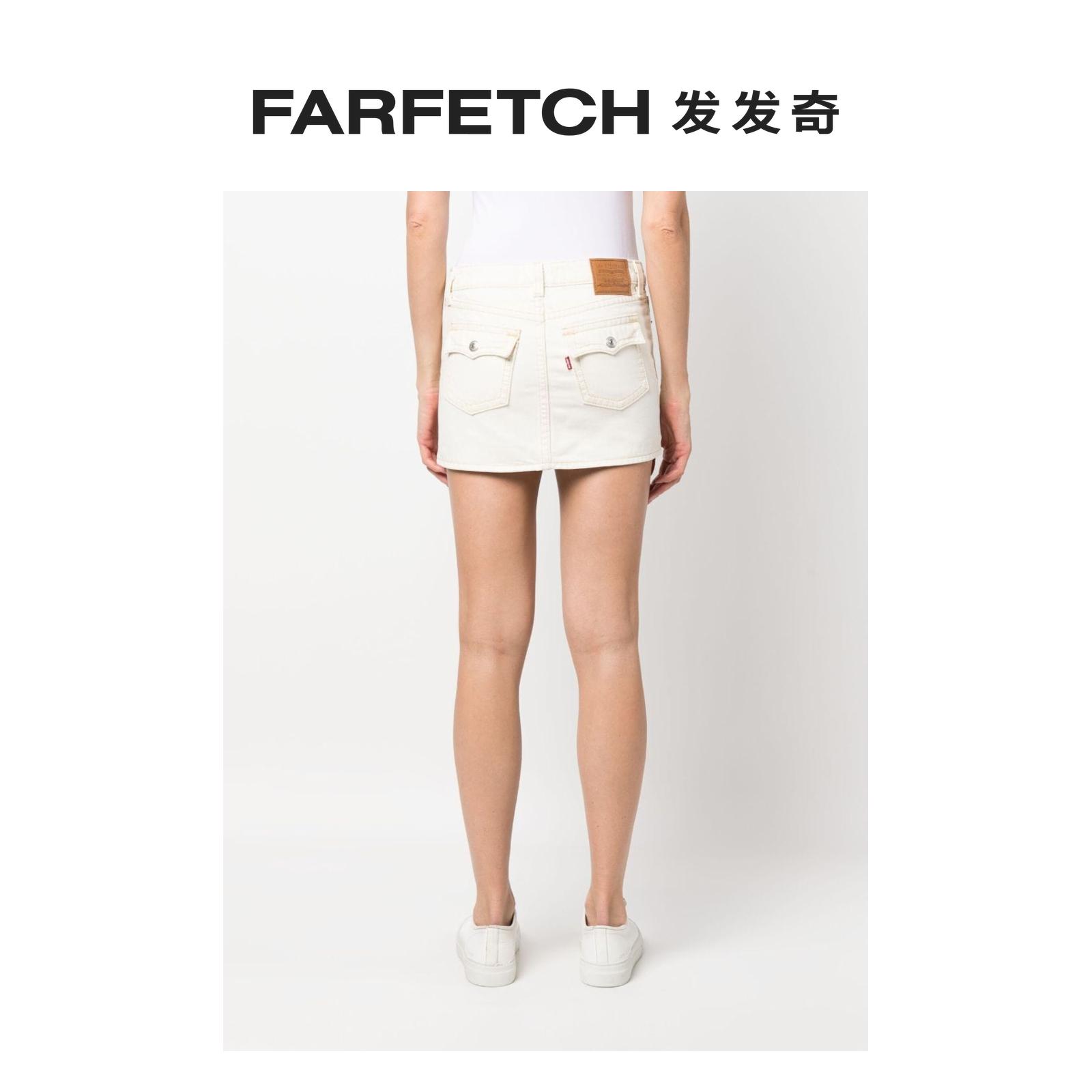 Levi'S李维斯女士标贴牛仔迷你半身裙FARFETCH发发奇 - 图2