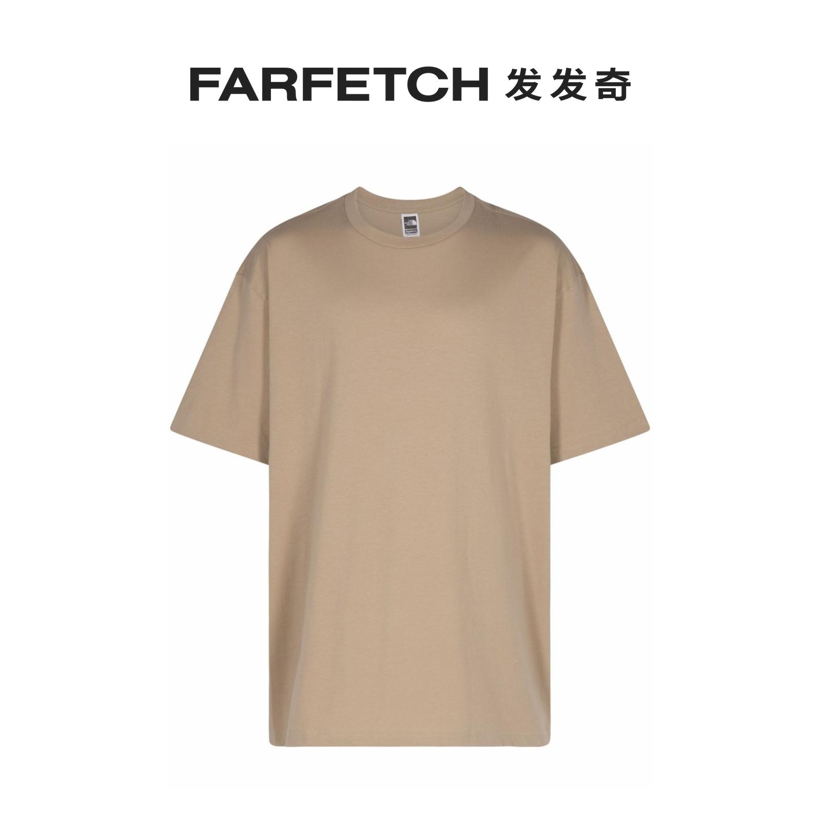 Supreme男女通用x The North Face Khaki T恤FARFETCH发发奇 - 图0