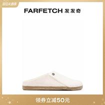 Birkenstock men Zermatt logo embroidered slippers FARFETCH Fat Chic