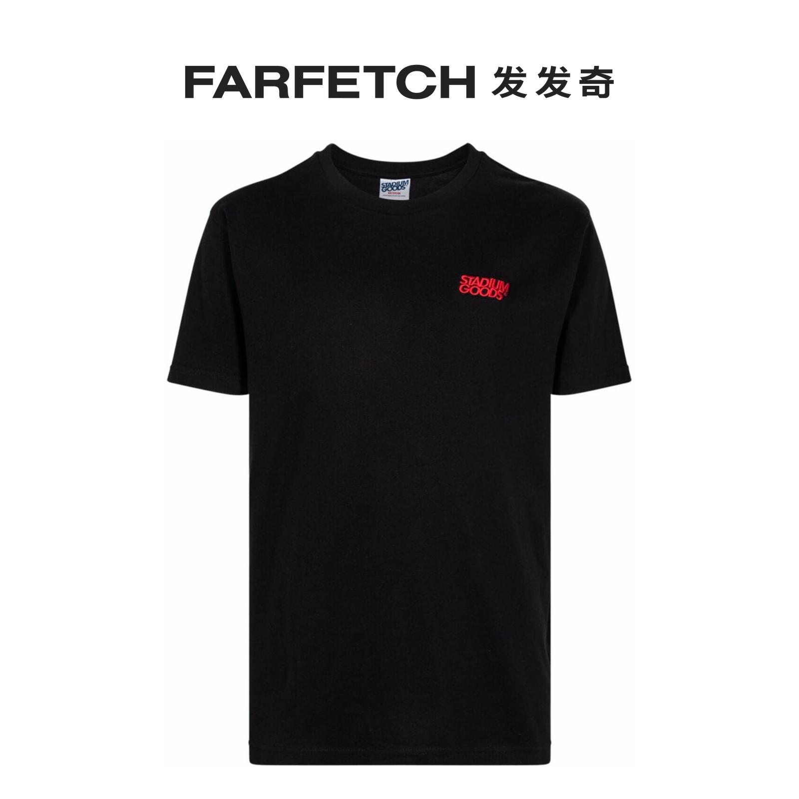 Stadium Goods男女通用Black-Red 叠层logo T恤FARFETCH发发奇 - 图0