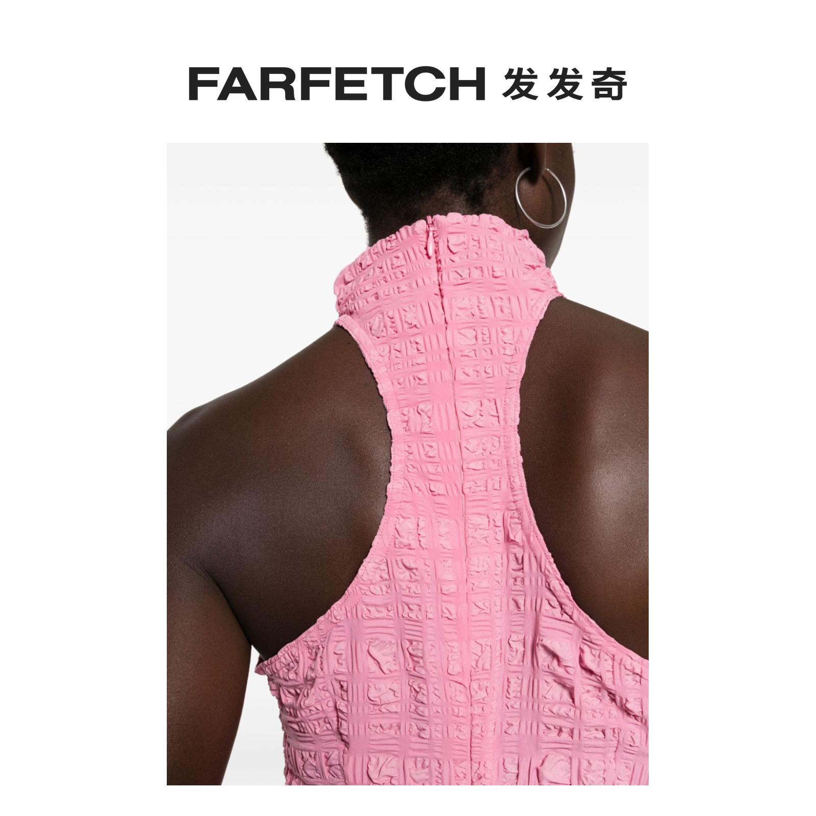 [Final Sale]Nanushka女士Mylene 格纹泡泡纱迷你连衣裙FARFETCH