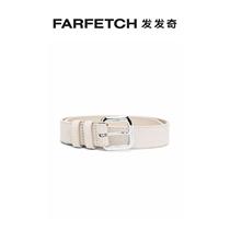 Final Sale] Eleventy Kids couture square clasp suede calf leather belt FARFETCH