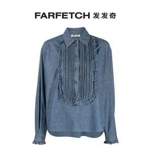 Ports 1961女士褶饰长袖牛仔衬衫FARFETCH发发奇