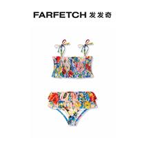 Zimmermann Child Clothing Floral Printed Lotus Leaf Side Details Bikini Suit FARFETCH Hair Chic