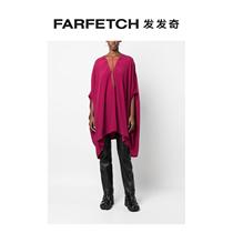 Ms. Rick Owens deep V-collar cloak blouses FARFETCH Fat Chic