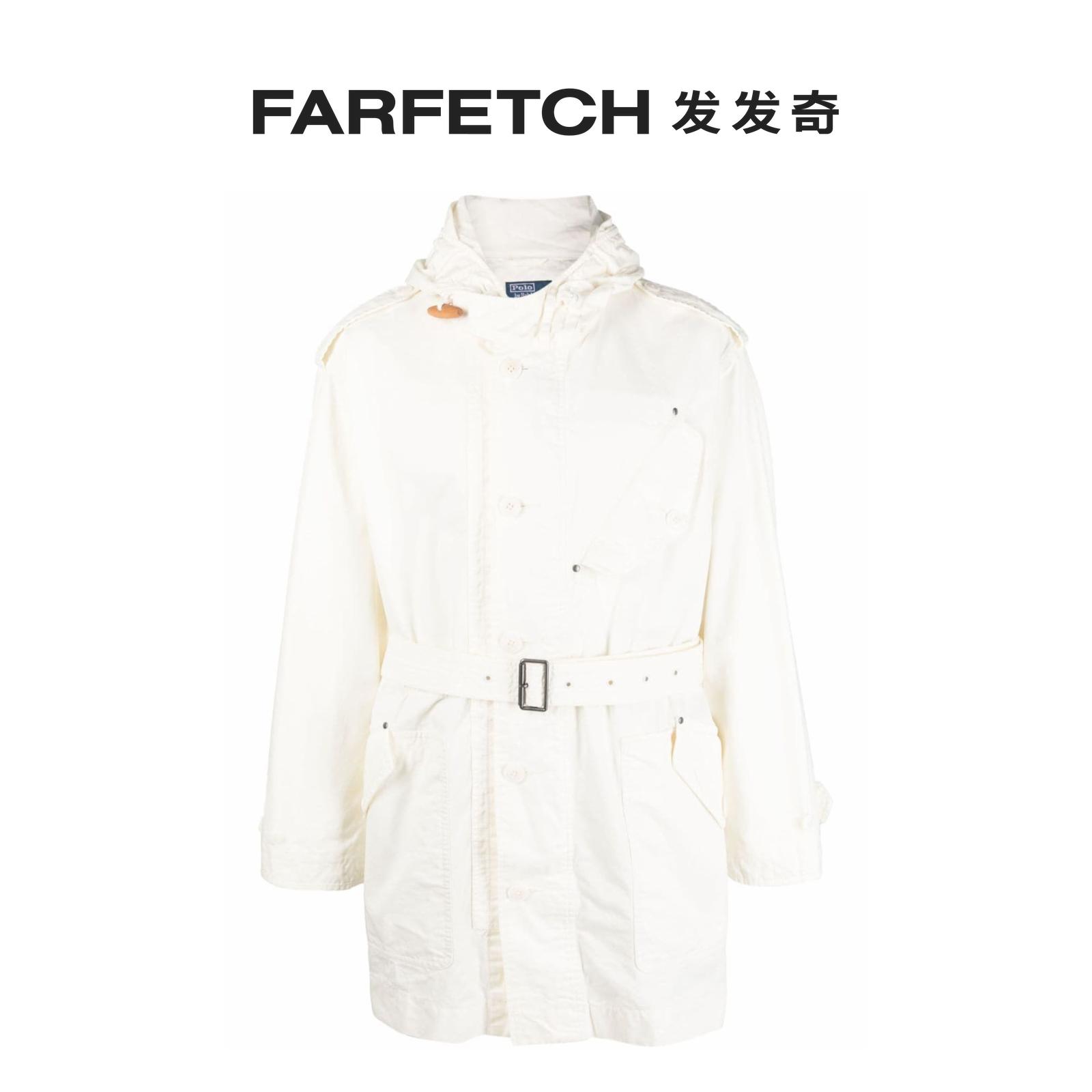 Polo Ralph Lauren男士束腰连帽棉派克大衣FARFETCH发发奇