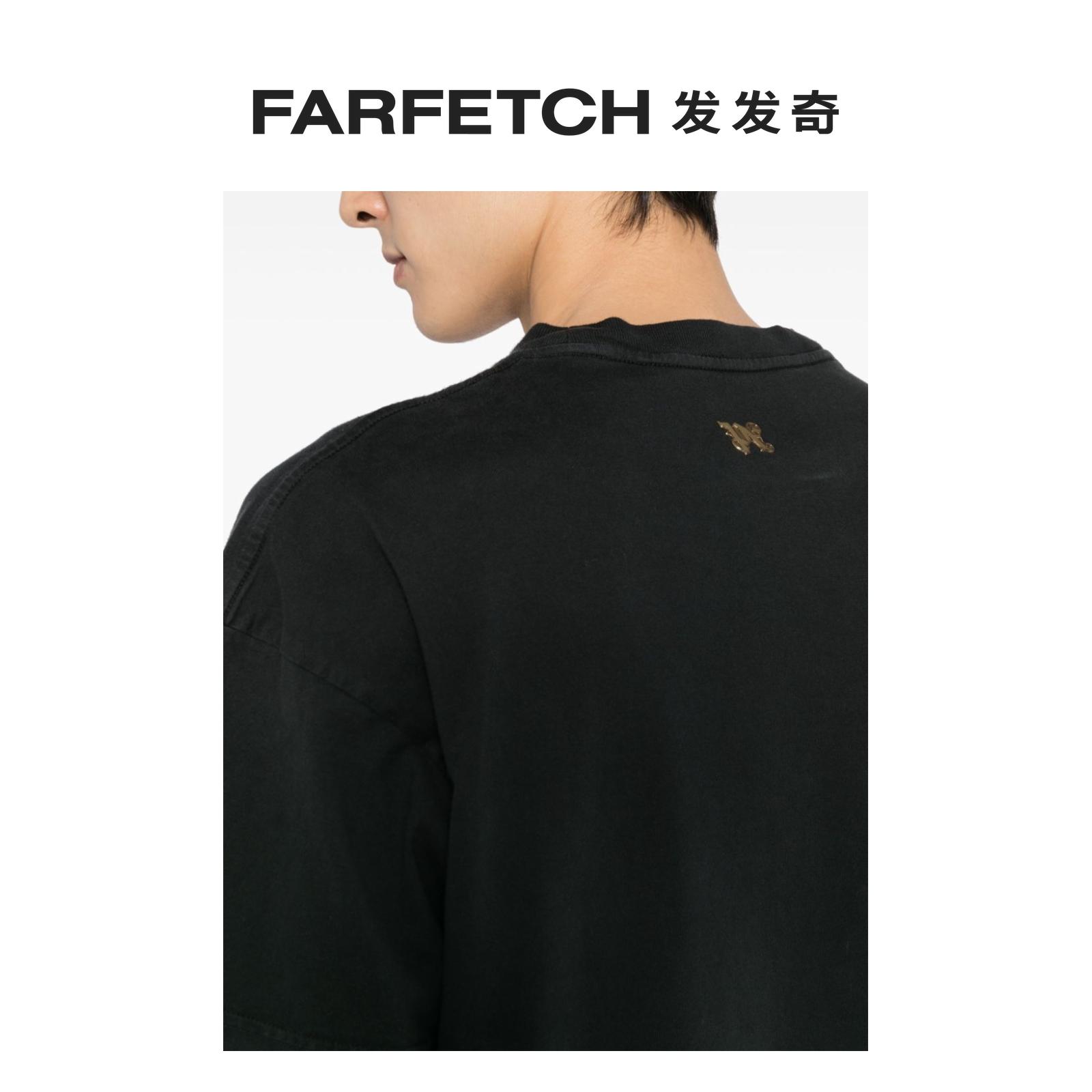 Palm Angels男士Burning Monogram T恤FARFETCH发发奇 - 图3