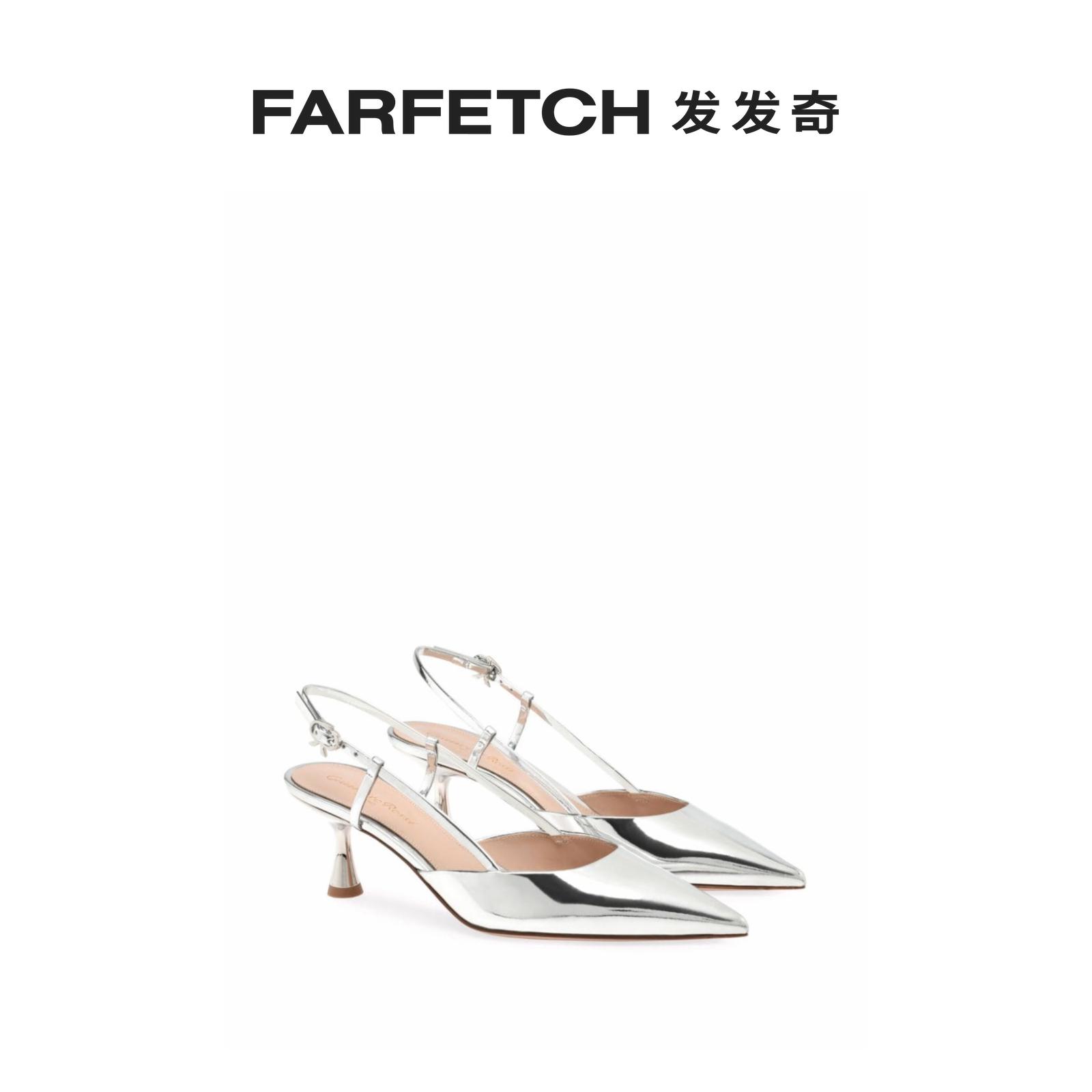 Gianvito Rossi女士Ascent 皮质中跟鞋FARFETCH发发奇 - 图0