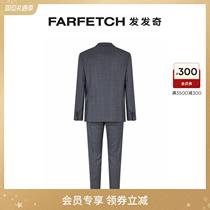 Dsquared2 mens single row of buttoned grig wool suit suit FARFETCH hair chic