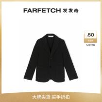PAOLO PECORA child-mounted trapezoidal flip collar single row of buttoned suit jacket FARFETCH Fat Chic