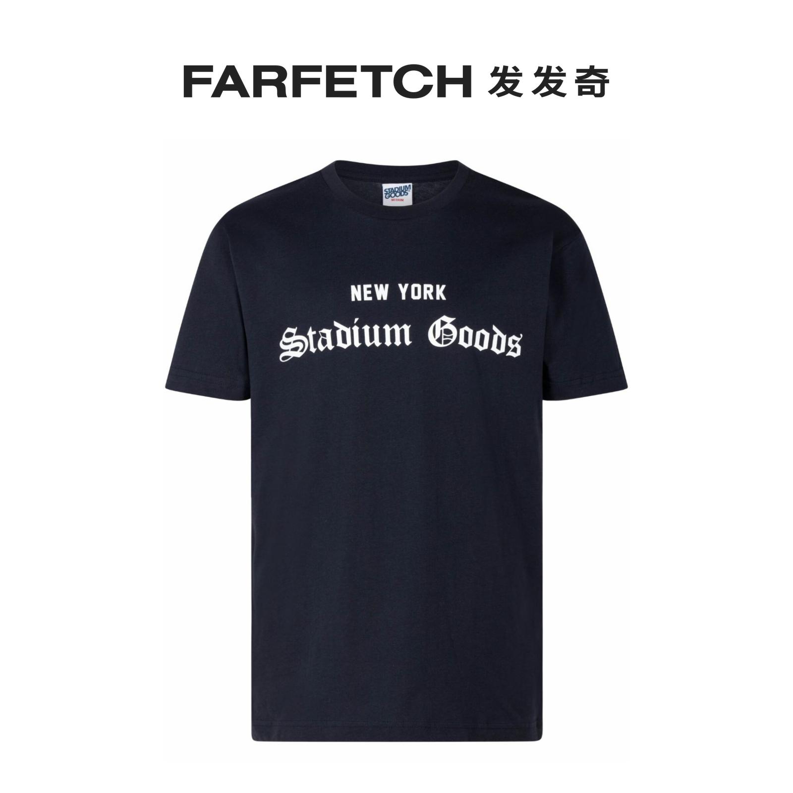 Stadium Goods男女通用NYC Paper Navy T恤FARFETCH发发奇 - 图0