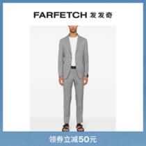 Tagliatore Mens striped tip Turned Collar Single Row Buttoned Suit FARFETCH Hair Chic