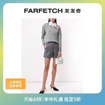 Lady Moschino Teddy Bear V collar embroidered sweater FARFETCH Fat Chic