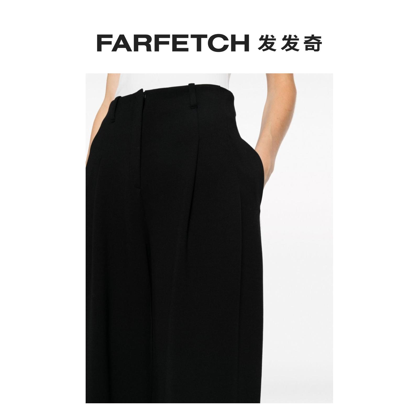 Emporio Armani阿玛尼女士高腰褶饰长裤FARFETCH发发奇-图3