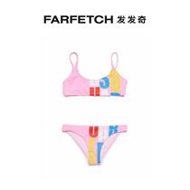 Dsquared2 Child Bottling Logo Printed Large Round Collar Bikini Suit FARFETCH Hair Chic