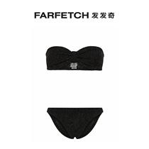 Ms. Hünza G Jean shirred bikiniFARFETCH sent a chic