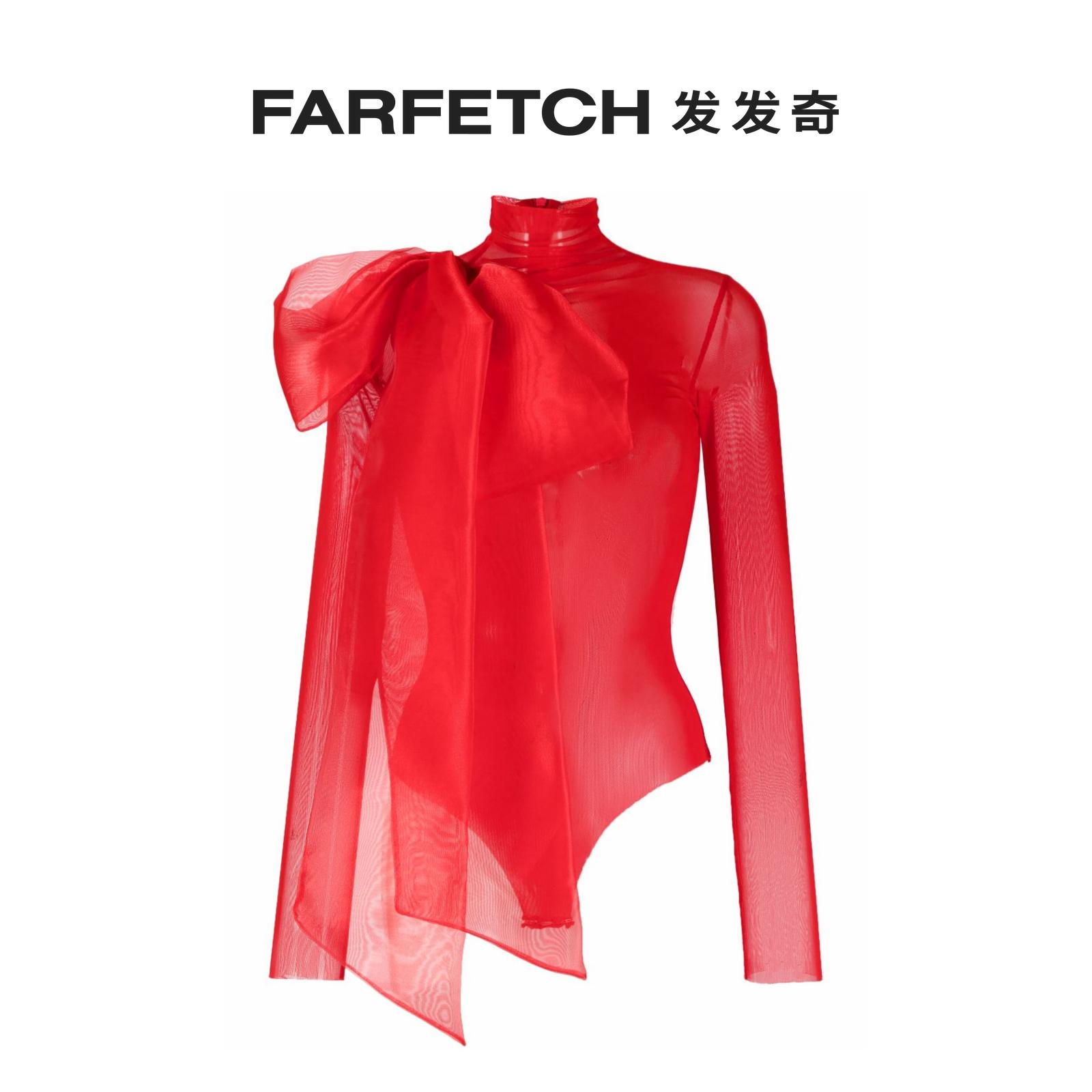 Atu Body Couture女士半透明蝴蝶结细节连体紧身衣FARFETCH发发奇 - 图0