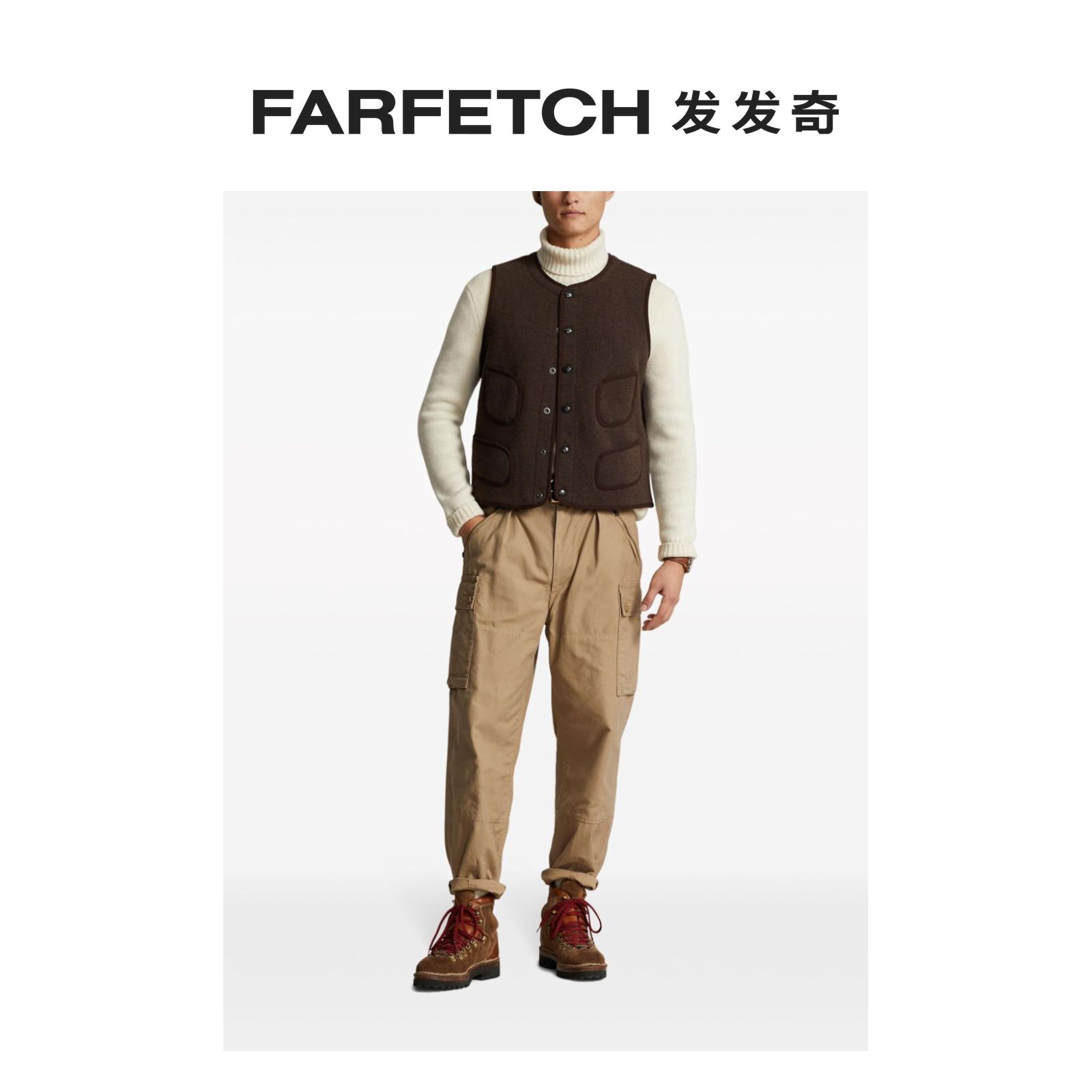 Polo Ralph Lauren男士抓绒衬里羊毛混纺马甲FARFETCH发发奇