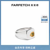 Tomwood men and women universal 14kt yelow gold emerald signet ring hair chic