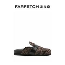 Lady Moschino LOGO JACQUARD CORTICAL LACE ACCESSORIES SLIPPERS FARFETCH Hair Chili