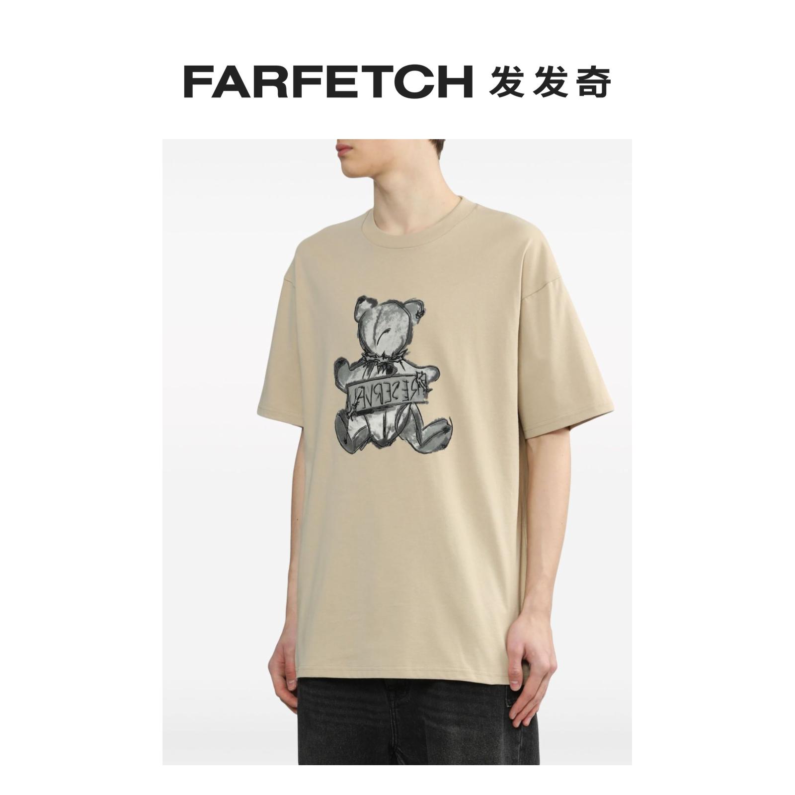 Izzue男士泰迪熊印花棉T恤FARFETCH发发奇 - 图1