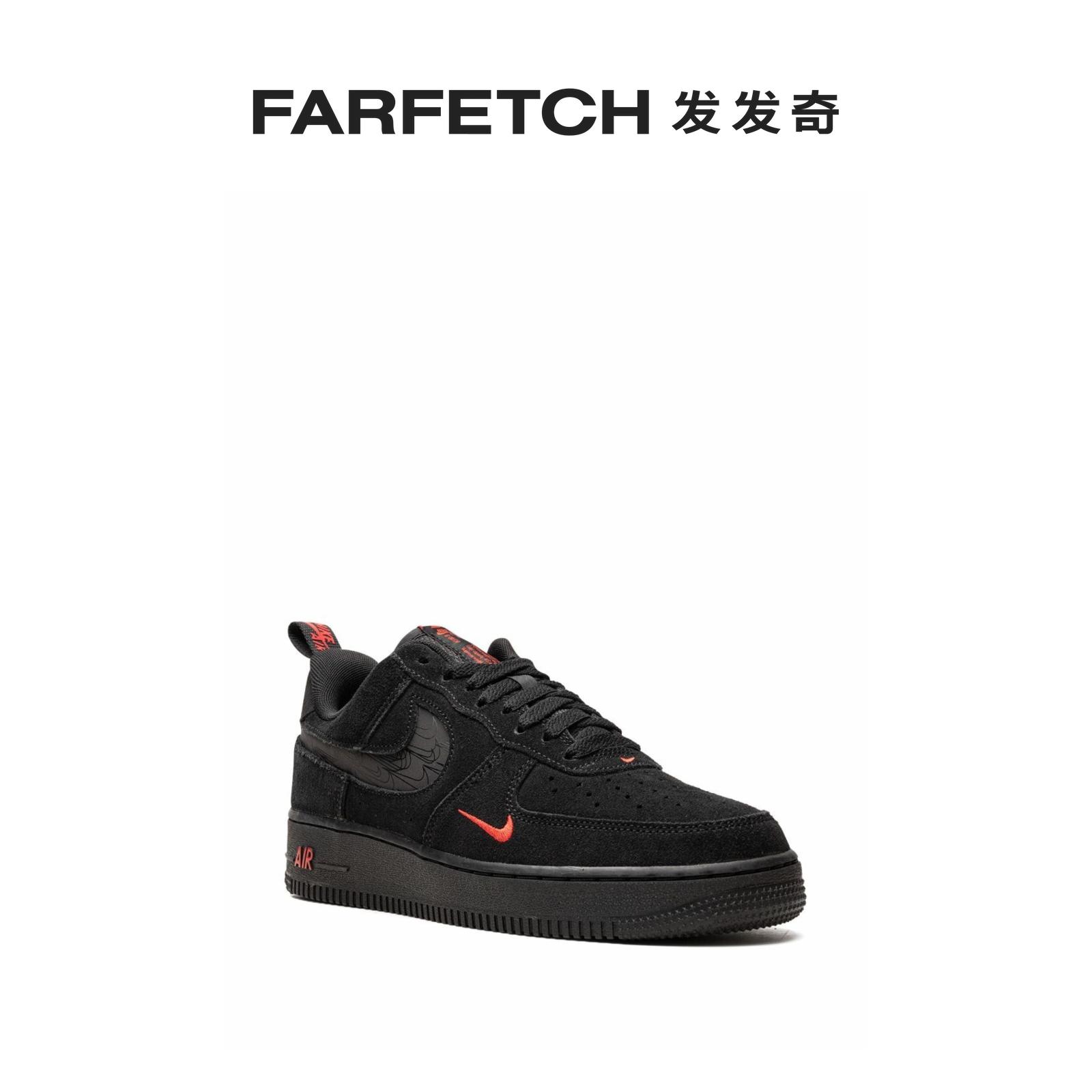 Nike耐克男女通用Air Force 1 Low Multi Swoosh Black/Crimso... - 图0