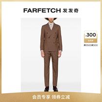 Tagliatore mens double-row buttoned wool suit suit FARFETCH hair chic
