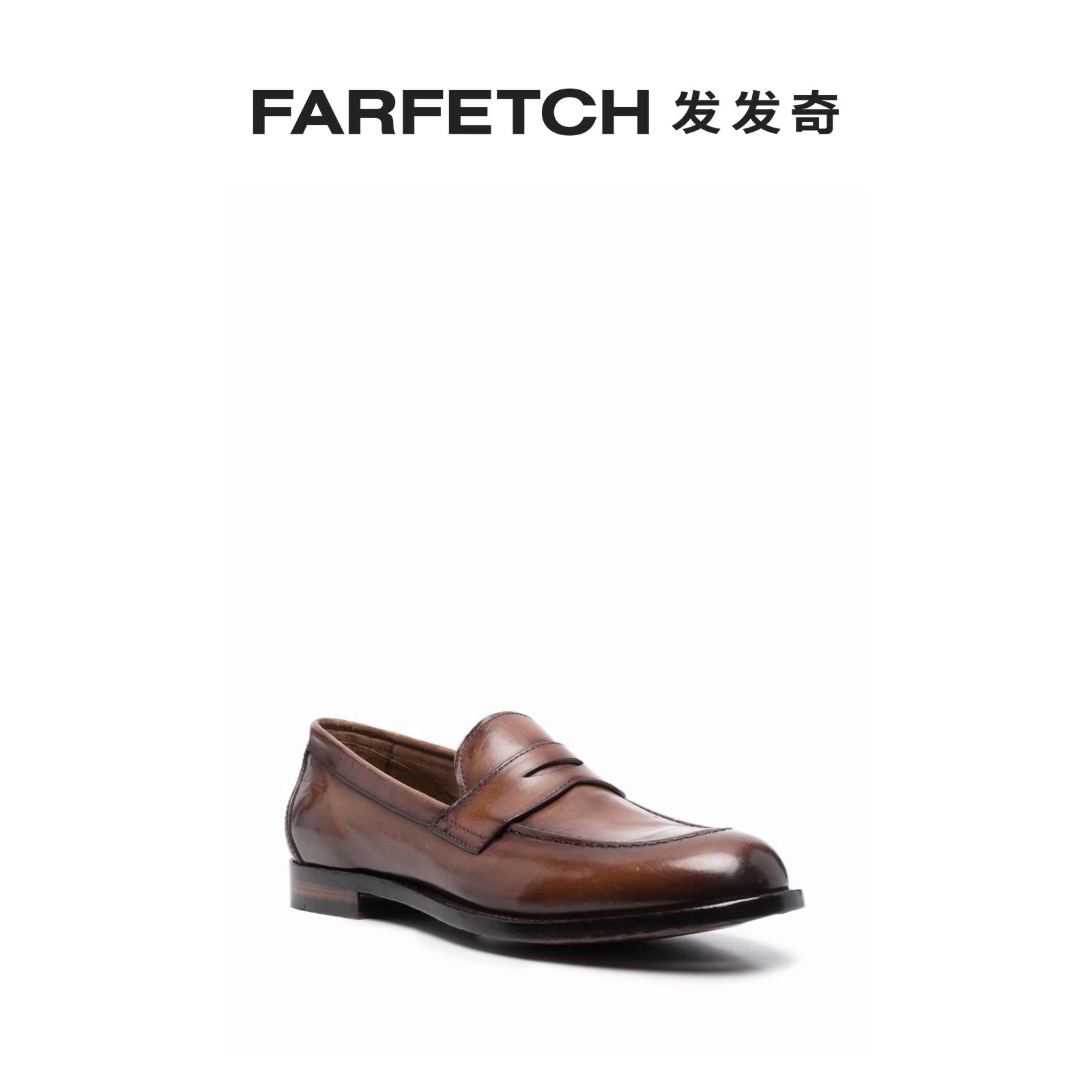 Officine Creative男士圆头皮质乐福鞋FARFETCH发发奇 - 图0