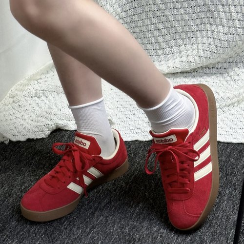 阿迪达斯正品Adidas红色板鞋喜庆婚鞋低帮运动休闲新款女鞋t头鞋 - 图3