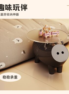 创意小猪茶几轻奢高级感摆件可坐
