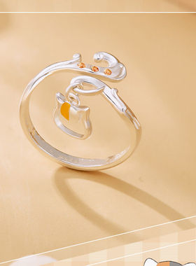 新款夏目友人戒指动漫系列猫咪