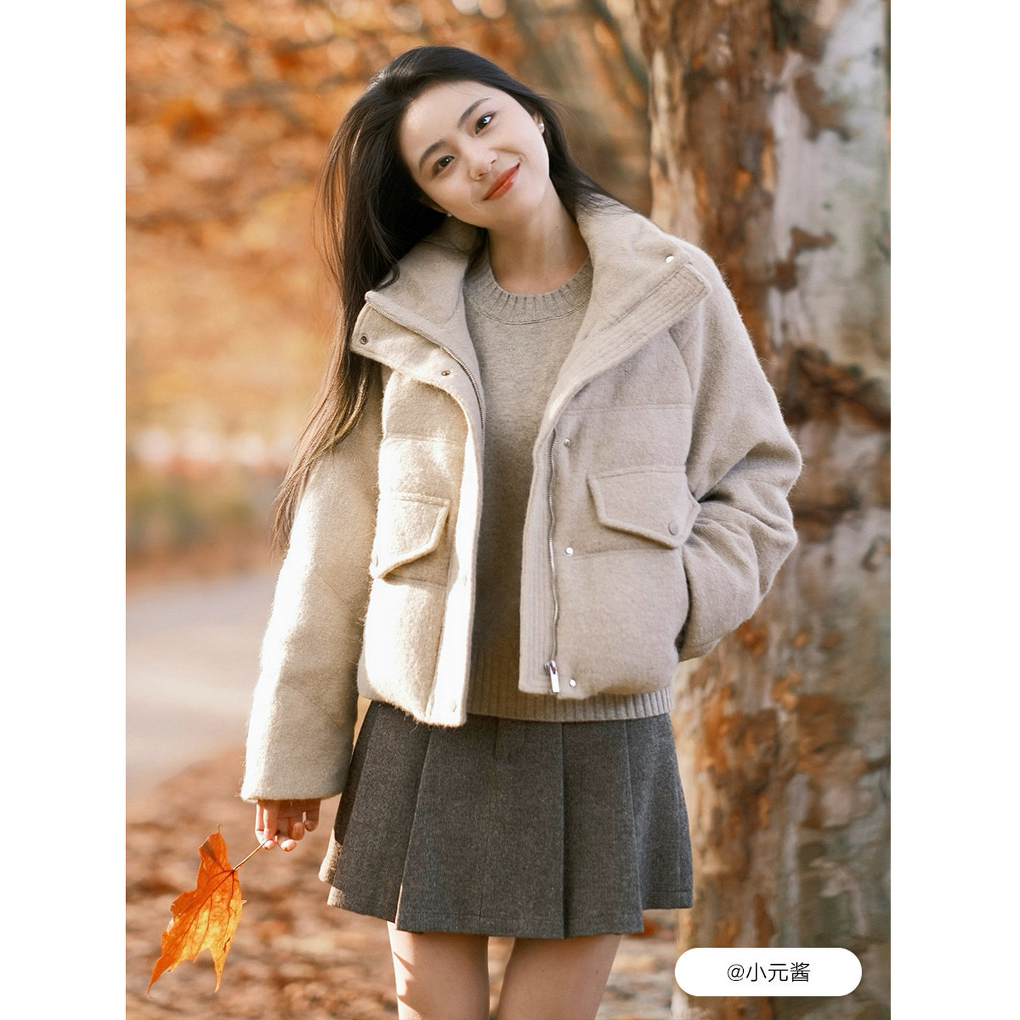 【自营】【云游栖语】ELLE90白鸭绒羽绒服女2025冬保暖加厚短外套,淘宝优惠券,粉丝福利购,淘宝优惠卷