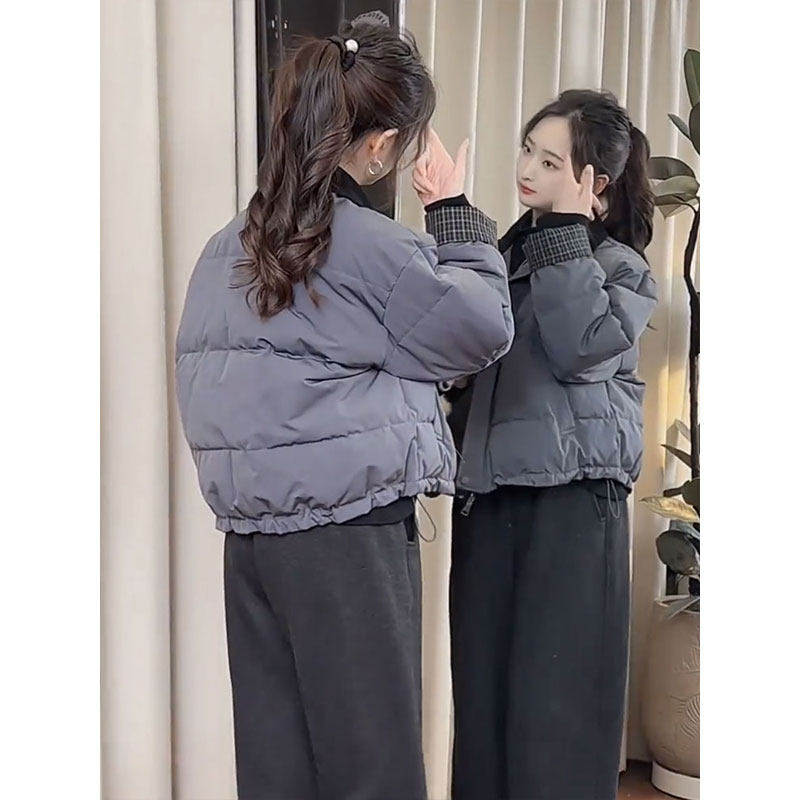 短款夹棉加厚棉服外套女2025冬季新款高级感小个子巨好看休闲棉衣,淘宝优惠券,粉丝福利购,淘宝优惠卷