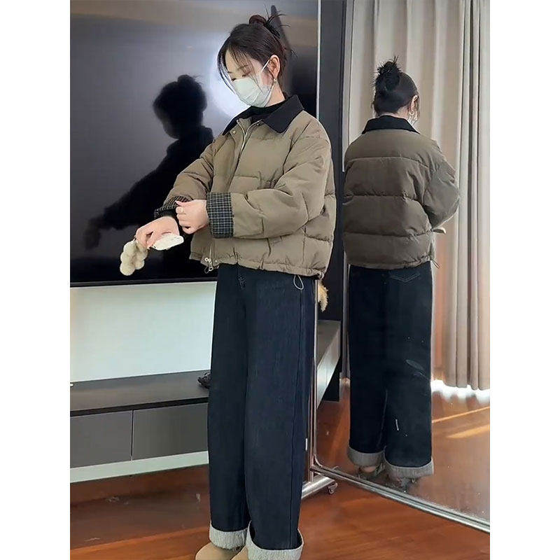 短款夹棉加厚棉服外套女2025冬季新款高级感小个子巨好看休闲棉衣,淘宝优惠券,粉丝福利购,淘宝优惠卷