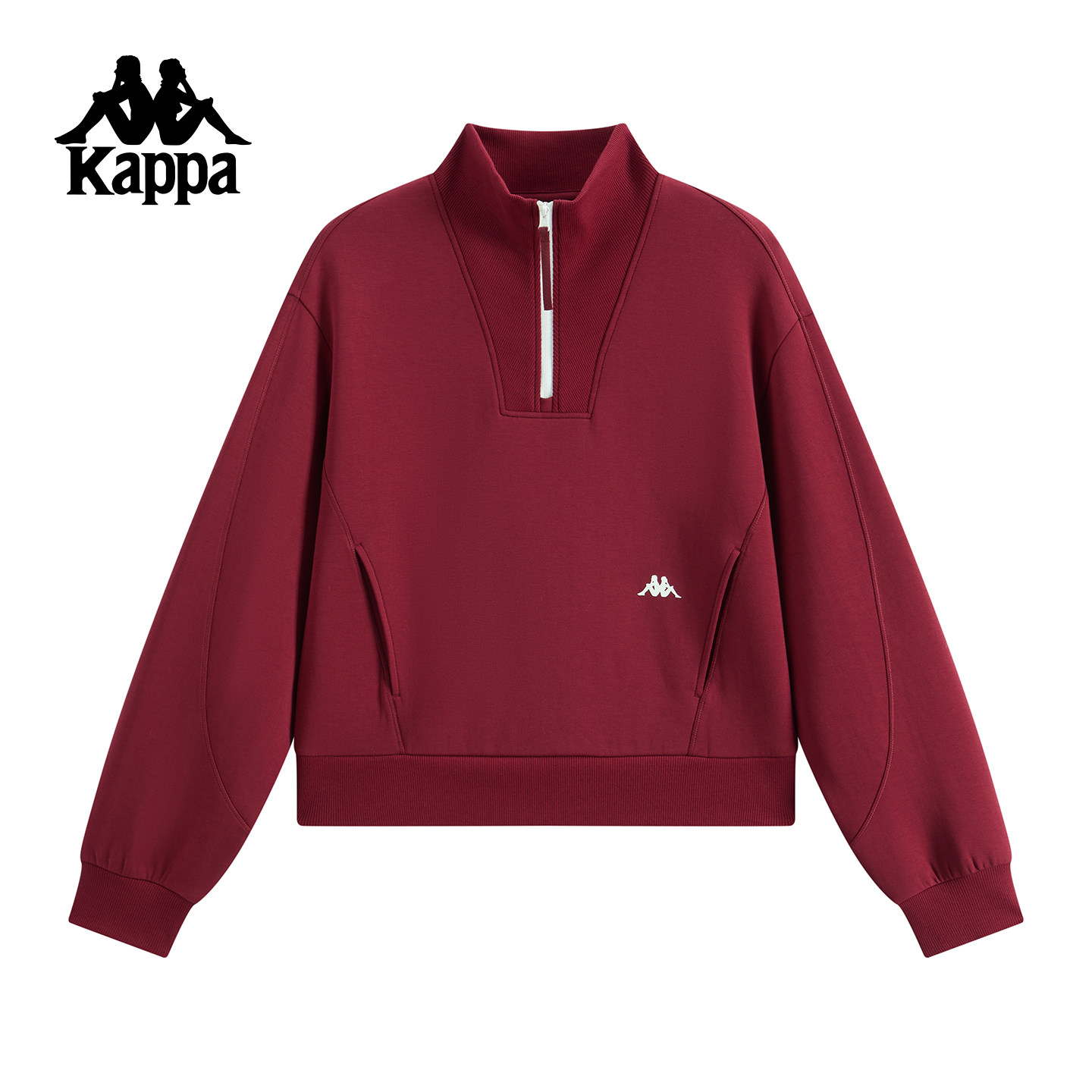 Kappa卡帕背靠背运动卫衣女2025新款秋季立领针织套头衫女士外套,淘宝优惠券,粉丝福利购,淘宝优惠卷