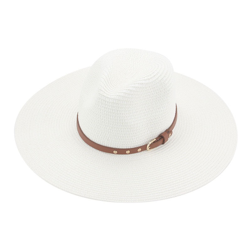 Summer sunscreen travel vacation beach woven cowboy hat草帽