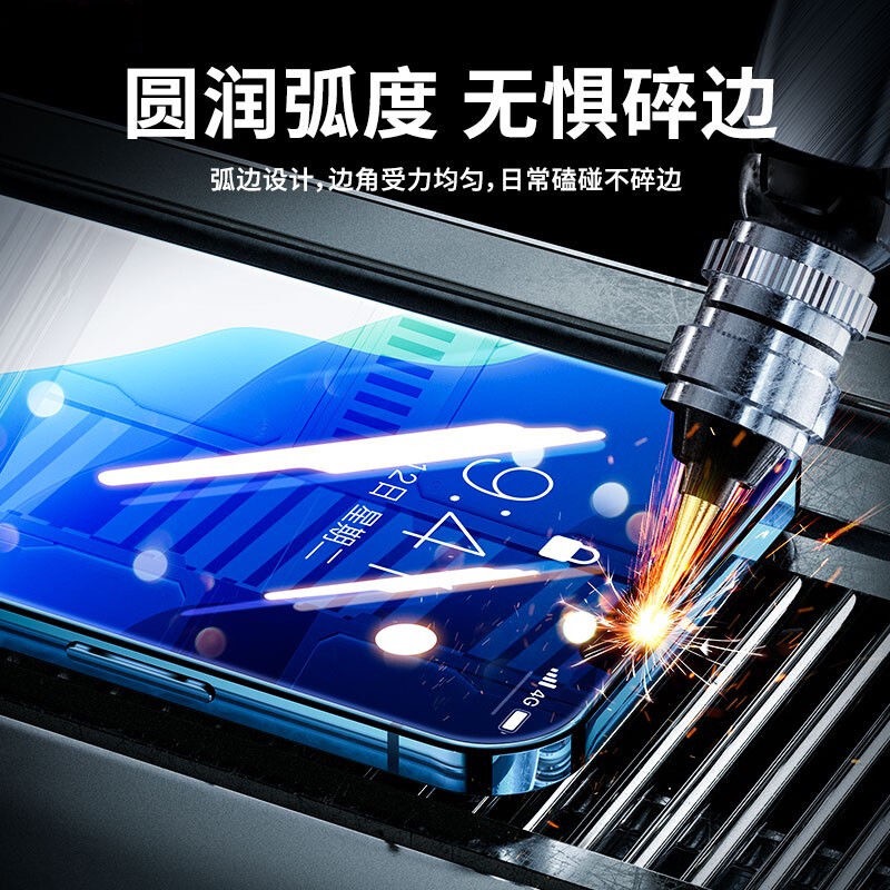 新款iPhone14防尘钢化膜13防偷窥11苹果12Promax全屏覆盖xr手机14plus防爆xs膜mini高清14Pro无边防尘网护眼-图2