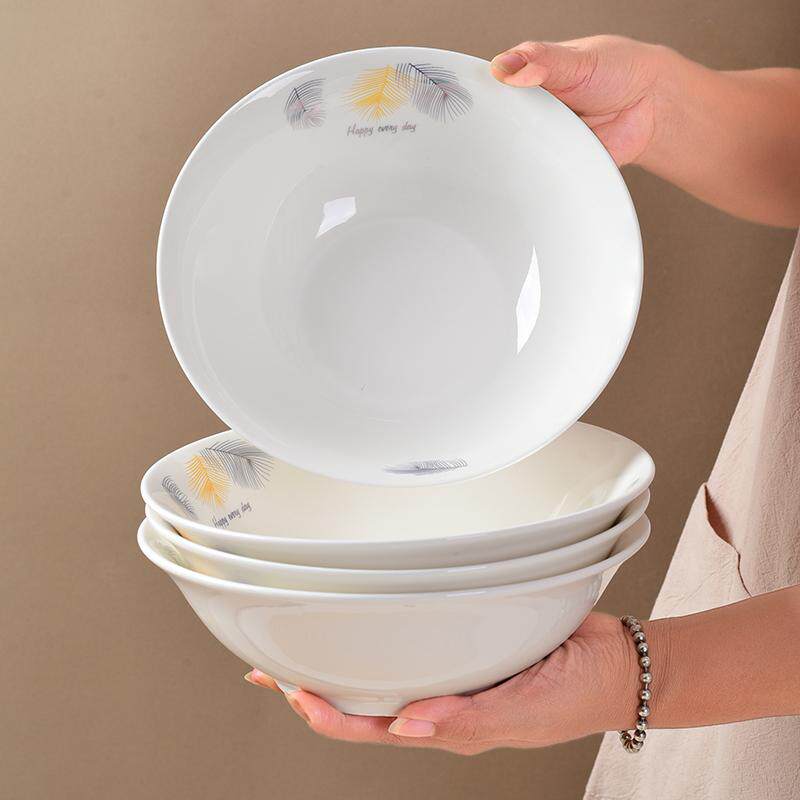 新骨瓷防烫家用时尚斗笠碗6/7/8英寸面碗汤碗泡面碗
