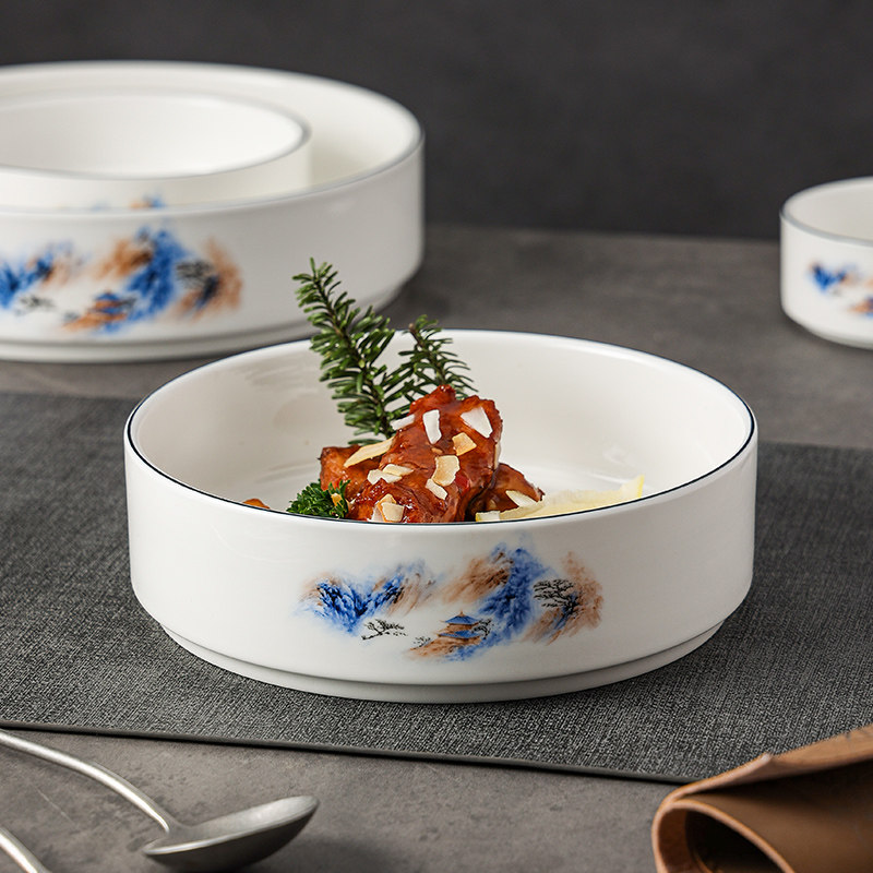 【清仓2件起5折】盘子菜盘家用新款大号深汤盘高级感餐盘酒店餐具,淘宝优惠券,粉丝福利购,淘宝优惠卷