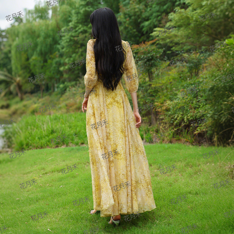 2025年新款春秋冬优雅连衣裙聚会舞会收腰显瘦长裙雪纺裙沙滩裙子,淘宝优惠券,粉丝福利购,淘宝优惠卷