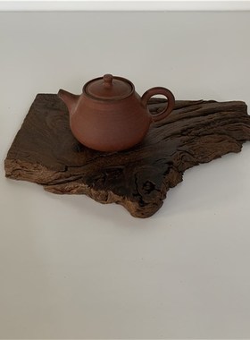 侘寂风小干泡茶盘茶托茶海功夫y茶具千年阴沉木乌木实木壶承杯托