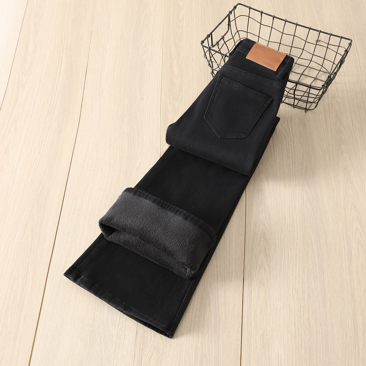 拉夏贝尔黑色微喇牛仔裤女2025秋冬新款加绒保暖显瘦弹力喇叭裤子,淘宝优惠券,粉丝福利购,淘宝优惠卷