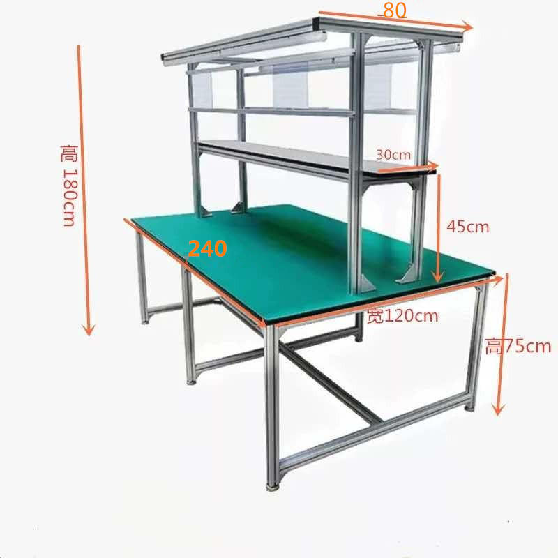 双面车间流水线静电双层工作台操作台生产线维修检验打包台桌子 - 图0