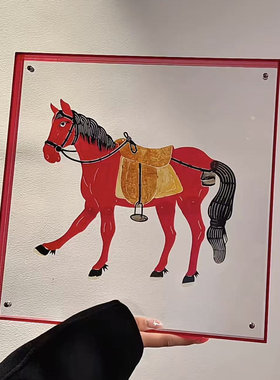 马年到马到成功皮影装饰画餐厅