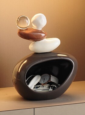 时来运转钥匙收纳玄关摆件客厅电视柜入户门口鞋柜装饰品乔迁礼物