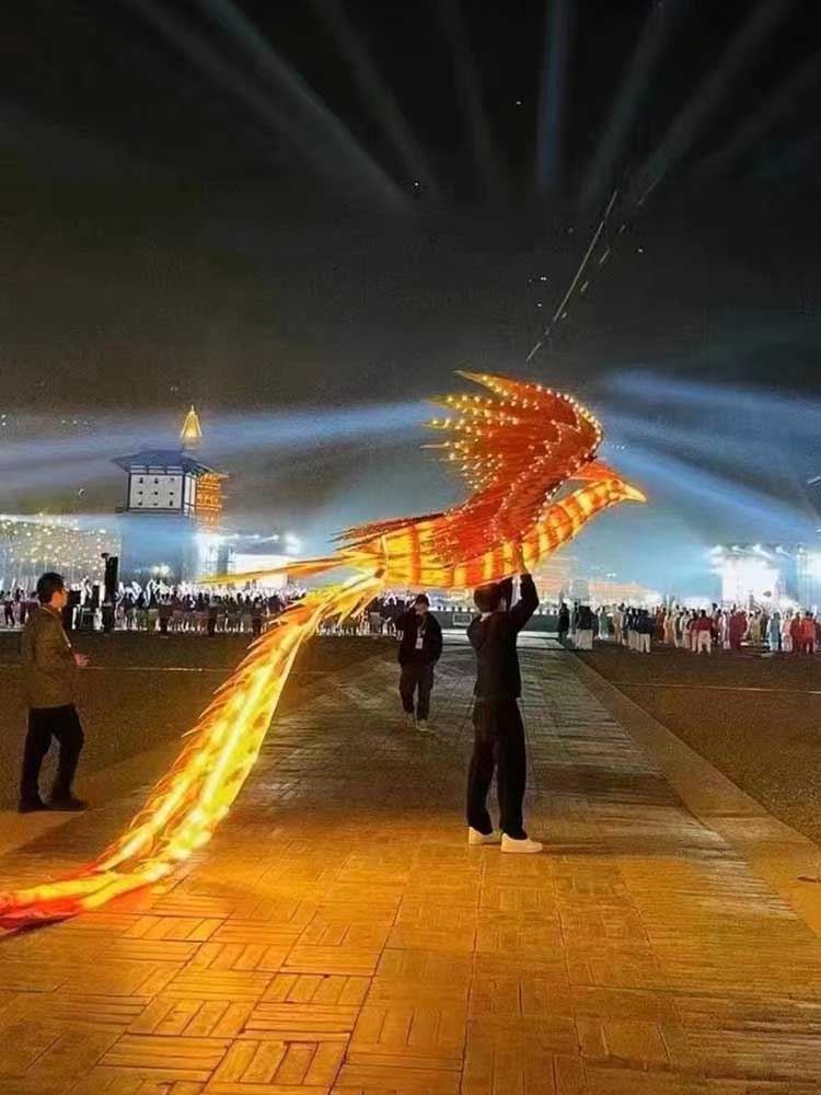 神话火焰凤凰翅膀飞翔中国风无人机遥控操作飞天凤凰飞天龙 - 图0