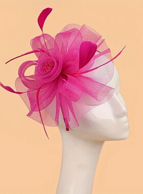 Women Fascinator Hat Cocktail Wedding Party Church Headpiece