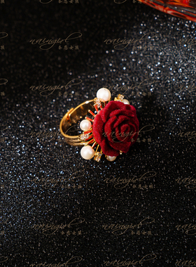 复古甜美开口戒指J3009